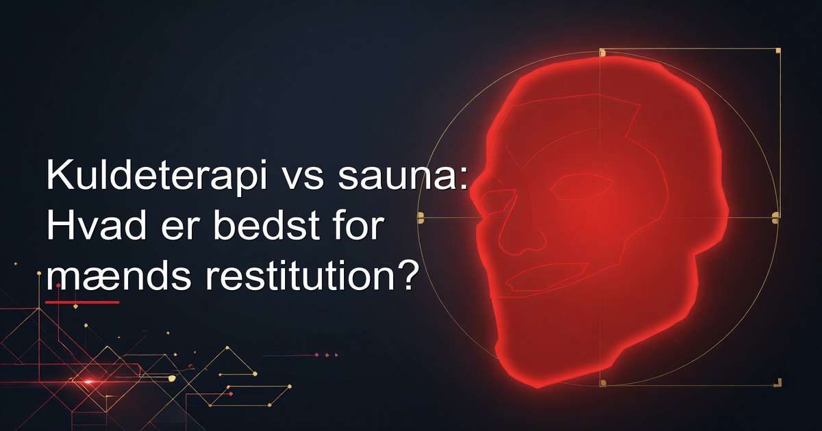 Mand der sammenligner koldt bad og sauna for restitution og sundhedsmæssige fordele
