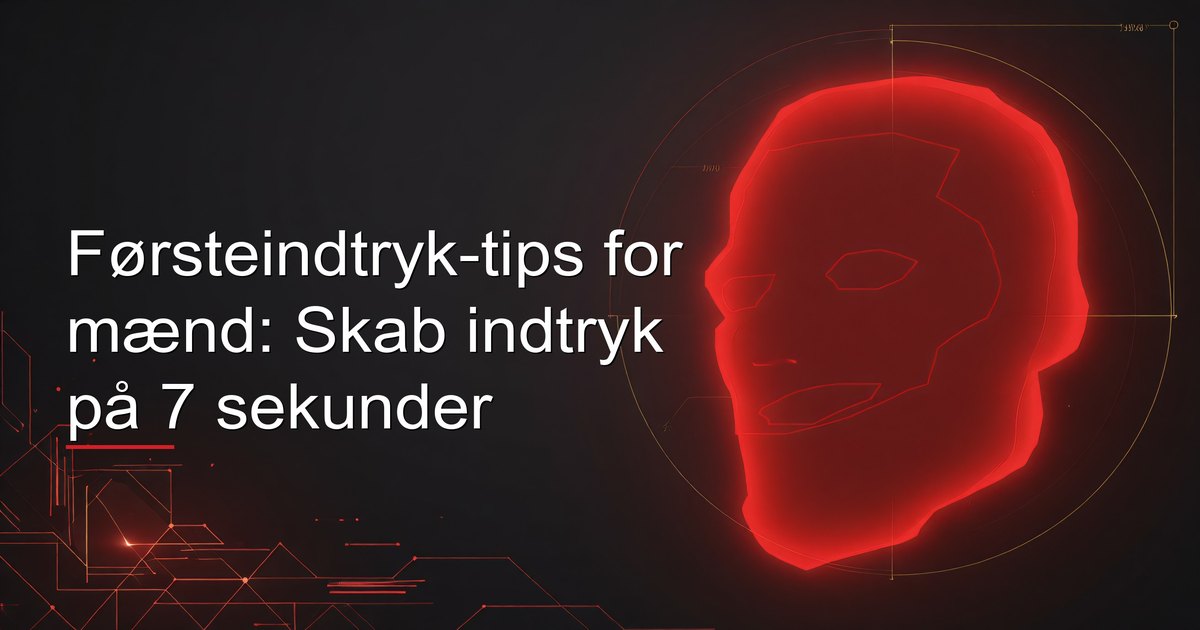 Førsteindtryk-tips for mænd: 7-sekunders-rammeværket der dækker pleje, kropssprog, øjenkontakt, stemmetone og samtalestartere