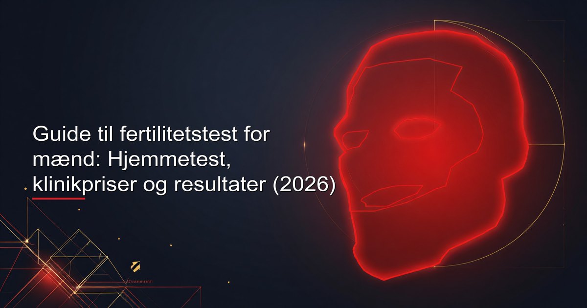 Fertilitetstest til mænd og prøvebeholder til sædanalyse med sammenligningsskema