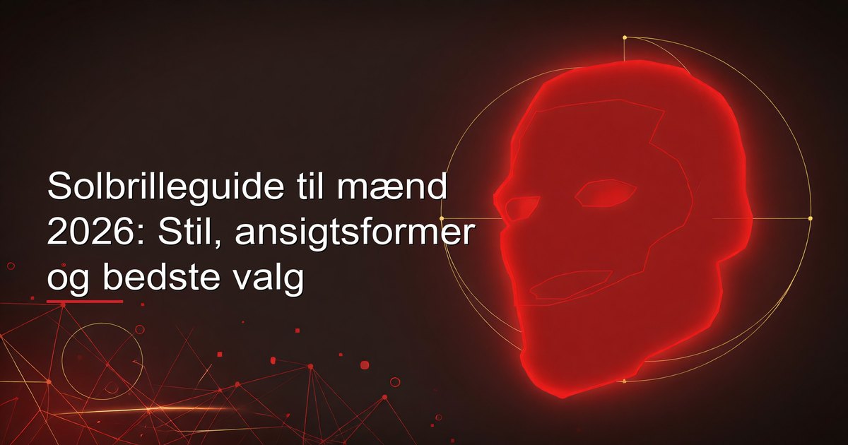 Solbrilleguide til mænd med forskellige stel til forskellige ansigtsformer