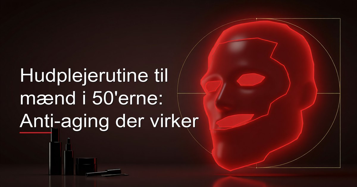 Mand i 50'erne, der påfører anti-aging-hudpleje