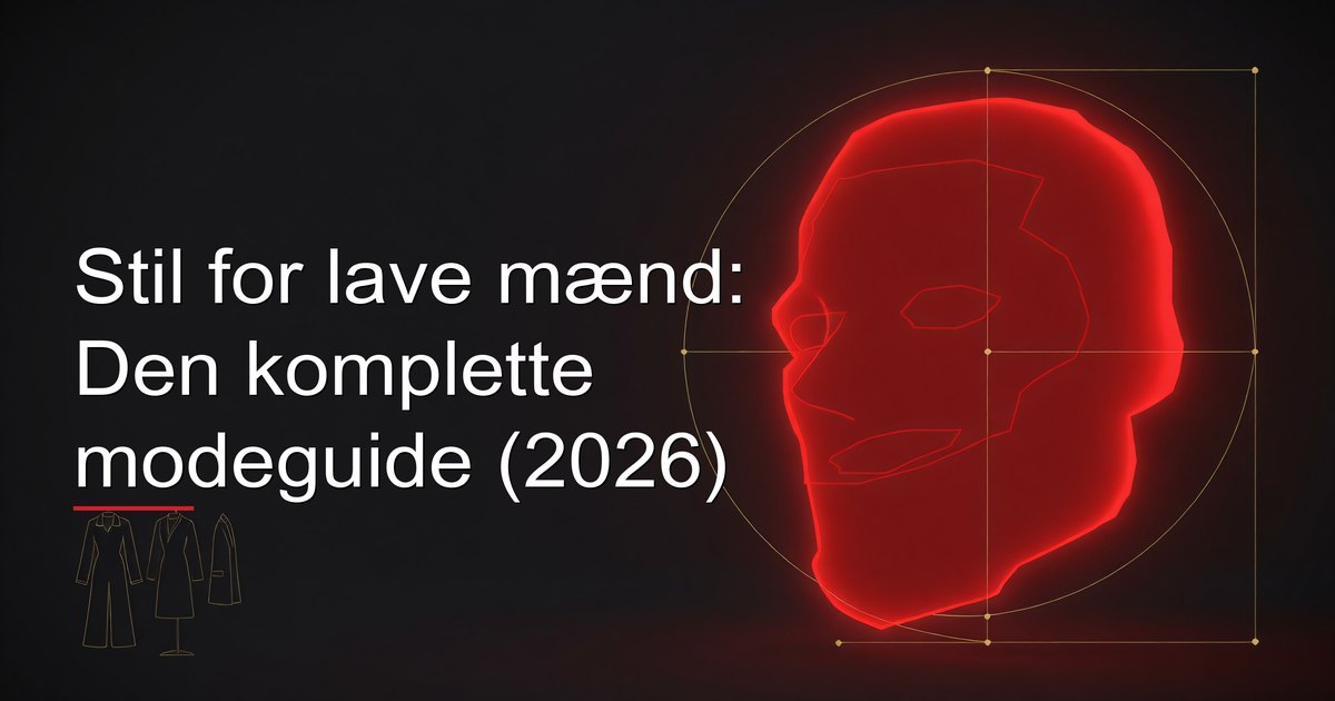 Stil for lave mænd: komplet modeguide med pasform-regler, proportionsstrategi og garderobe-grundlag for lavere statur