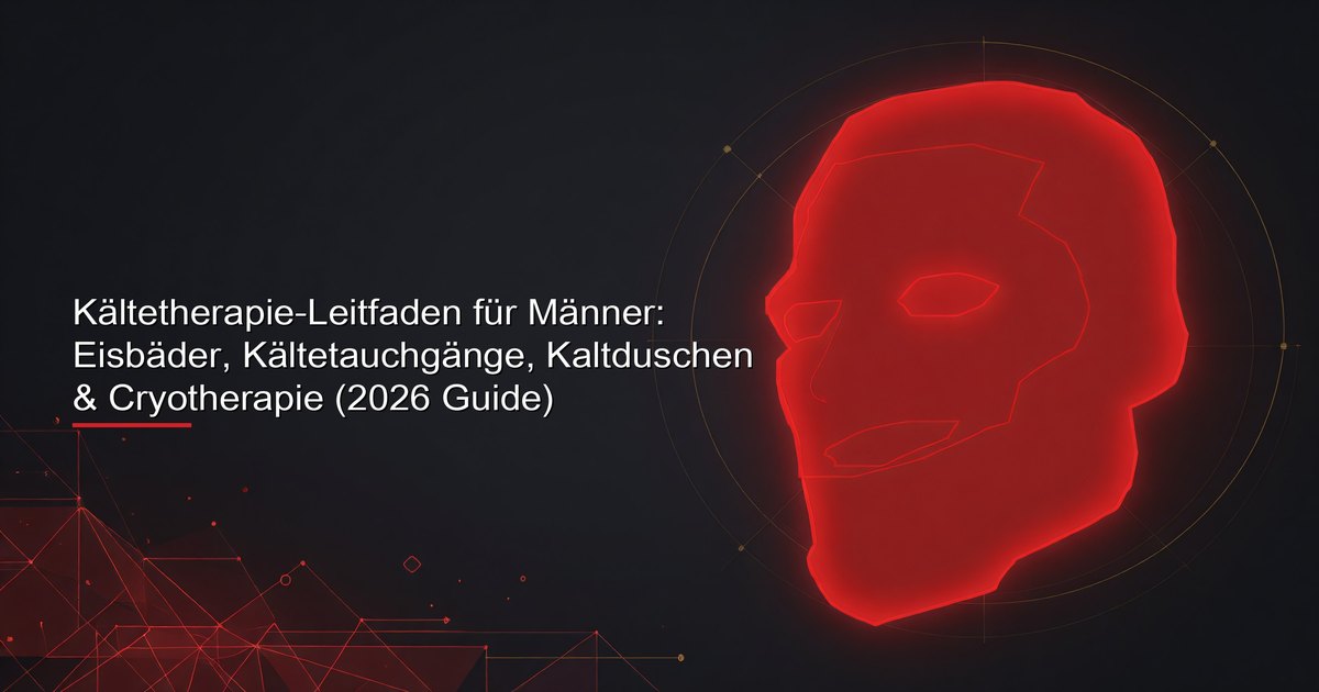 Mann bei der Kältetherapie — Eisbad, Kältetauchgang und Kaltdusche für Regeneration und mentale Widerstandsfähigkeit