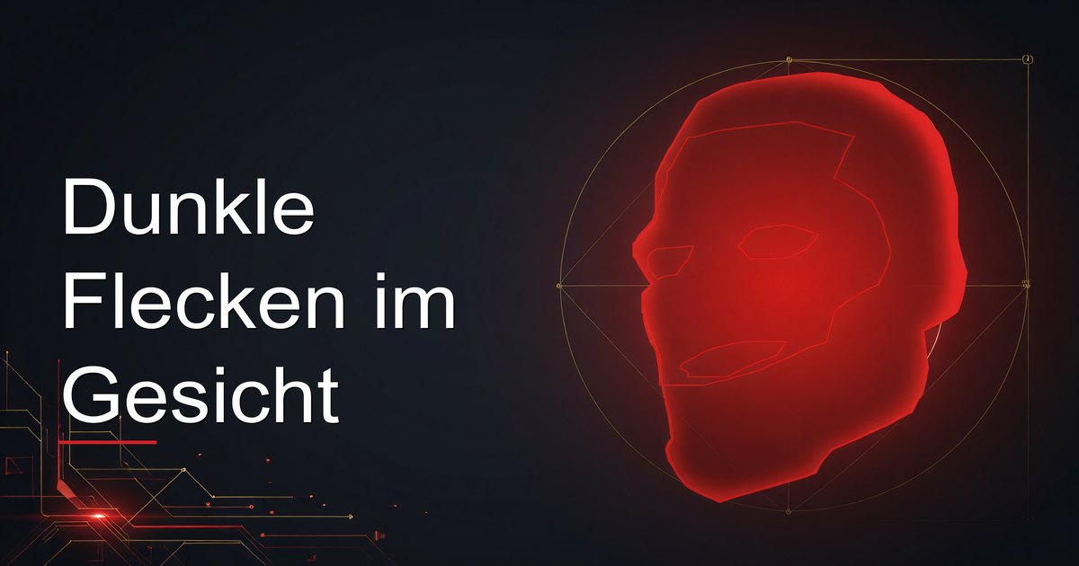 Dunkle Flecken im Gesicht