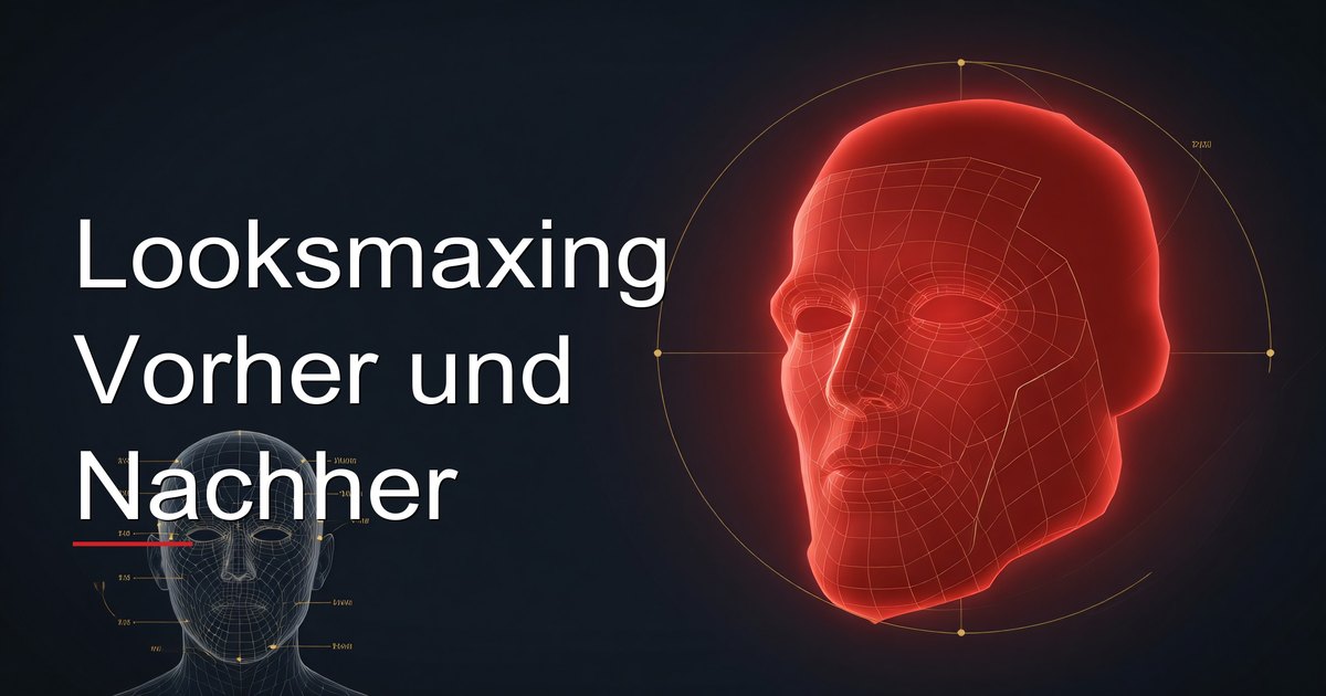 Looksmaxing Vorher und Nachher