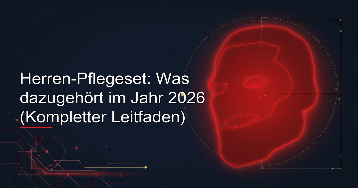 Herren-Pflegeset-Essentials auf einem Badezimmertisch ausgebreitet