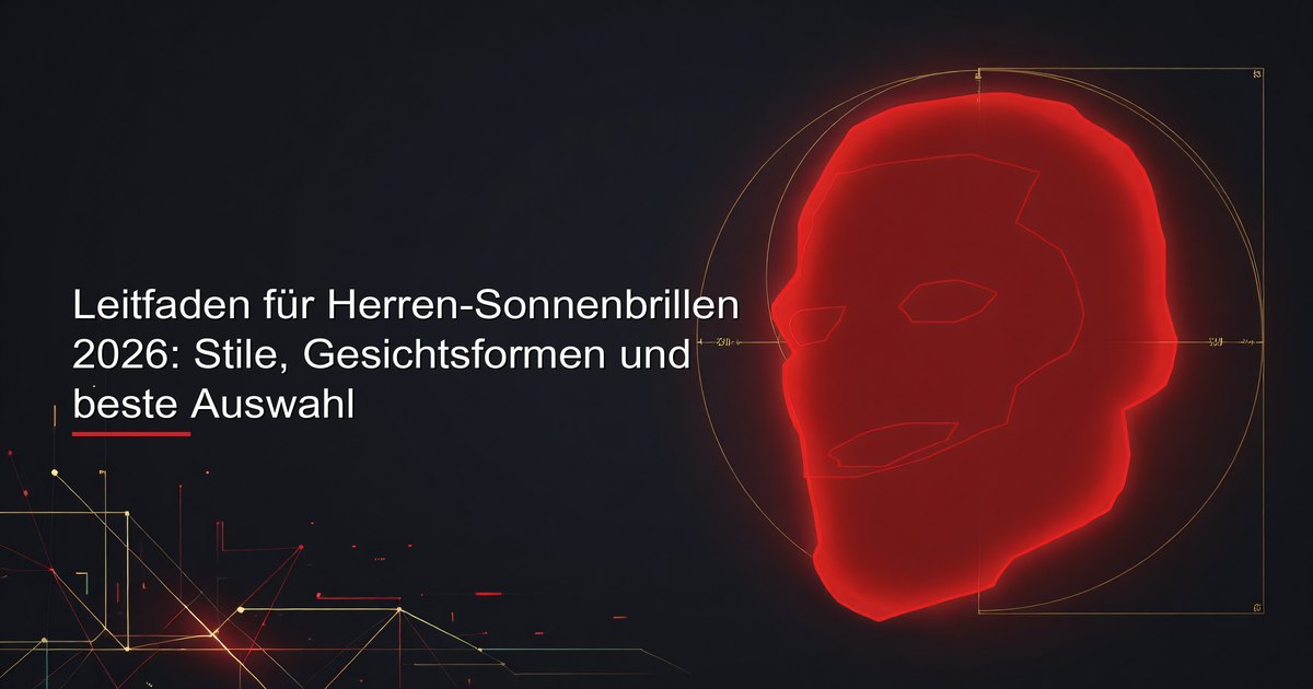 Der Sonnenbrillenführer für Herren 2026 zeigt verschiedene Rahmenstile, die auf die Gesichtsform abgestimmt sind