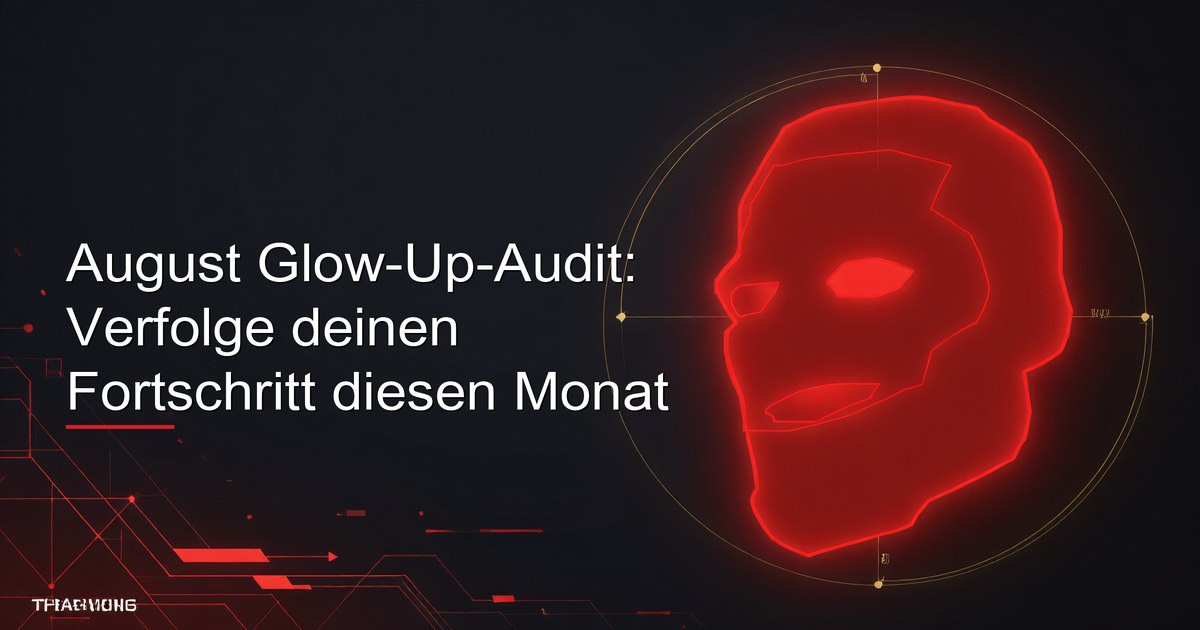 Mann bei der Überprüfung seiner monatlichen Glow-Up-Fortschrittsfotos und seines Audit-Tagebuchs