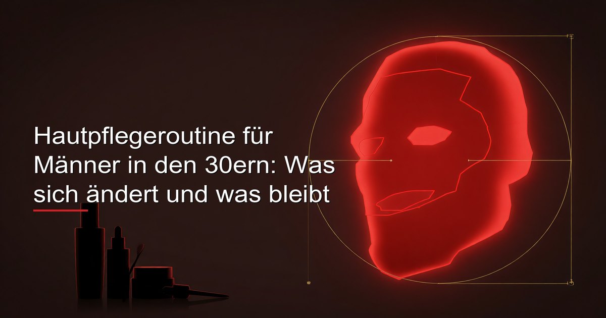 Mann trägt Hautpflegeprodukte vor dem Badezimmerspiegel auf sein Gesicht auf