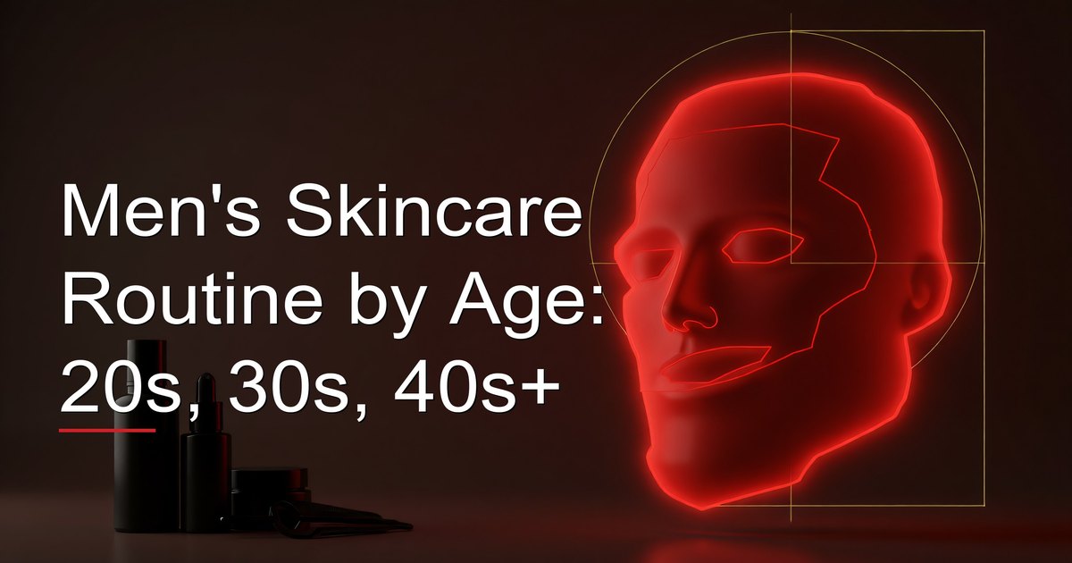 Man applying skincare products in the correct order