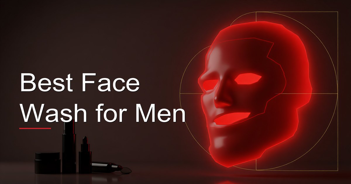 Man washing his face with a facial cleanser as part of his daily skincare routine