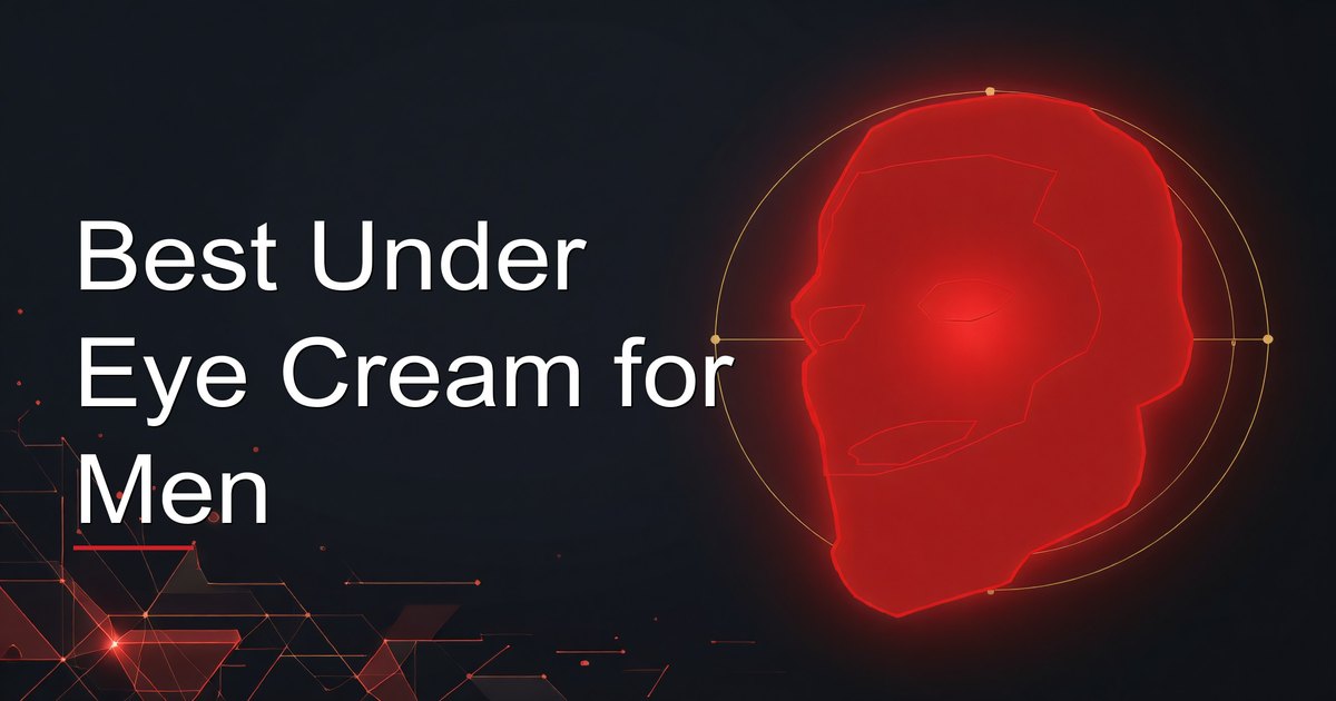 Men's under eye cream products with ingredients like caffeine and retinol