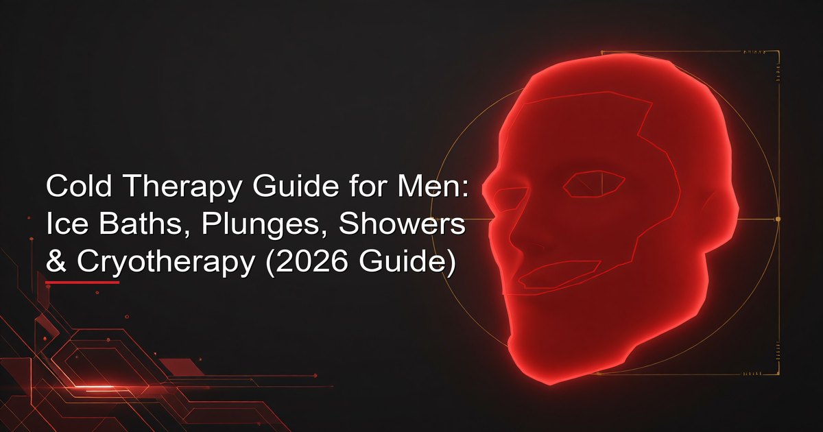 Man using cold therapy — ice bath, cold plunge, and cold shower for recovery and mental resilience