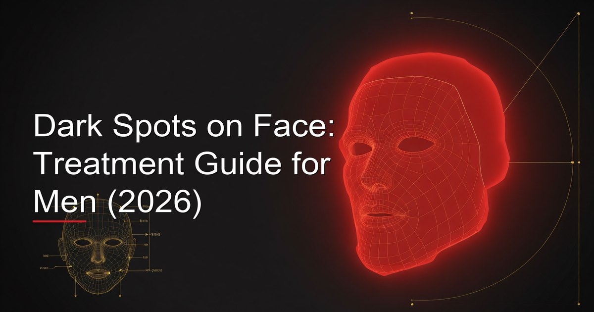 Man examining dark spots and hyperpigmentation on his face