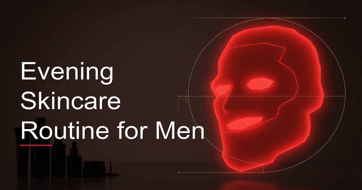 Man applying evening skincare routine before bed