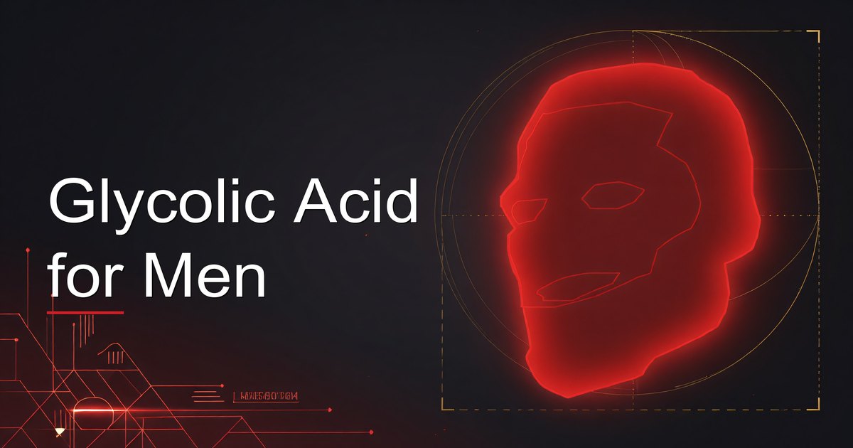 Man applying glycolic acid serum as part of his evening skincare routine