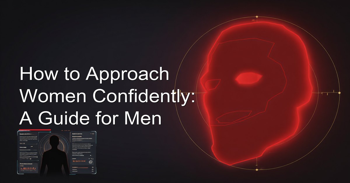 Man confidently approaching a woman in a social setting with open body language