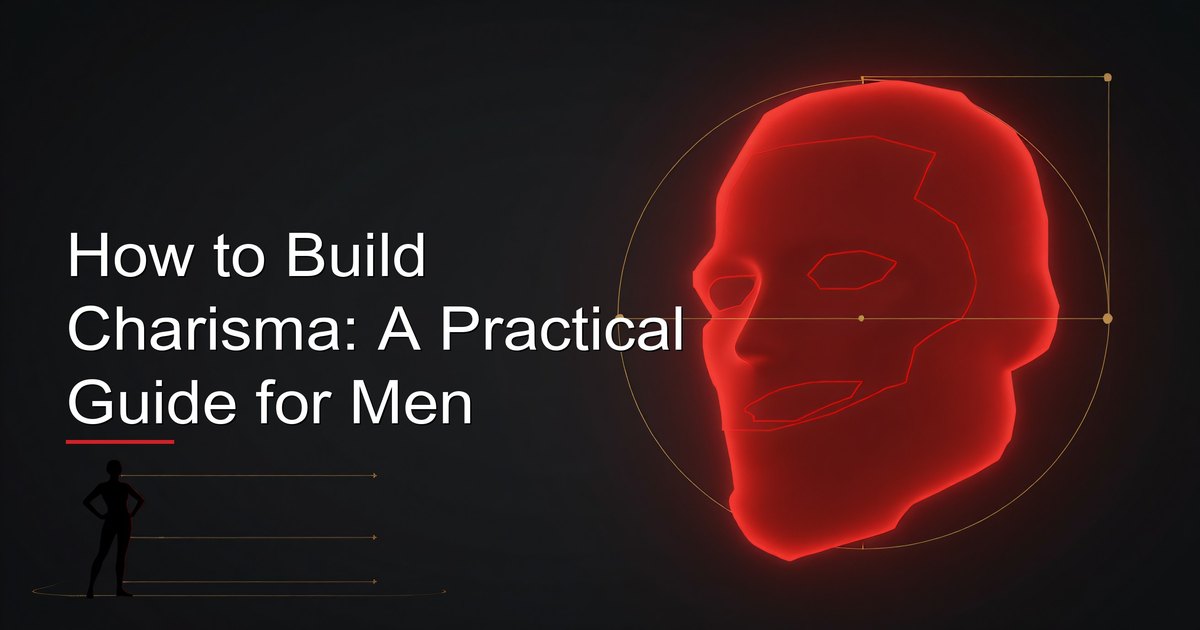 Man building charisma through social skills practice and confident conversation