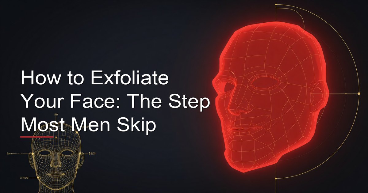 Man applying chemical exfoliant to his face for smoother skin