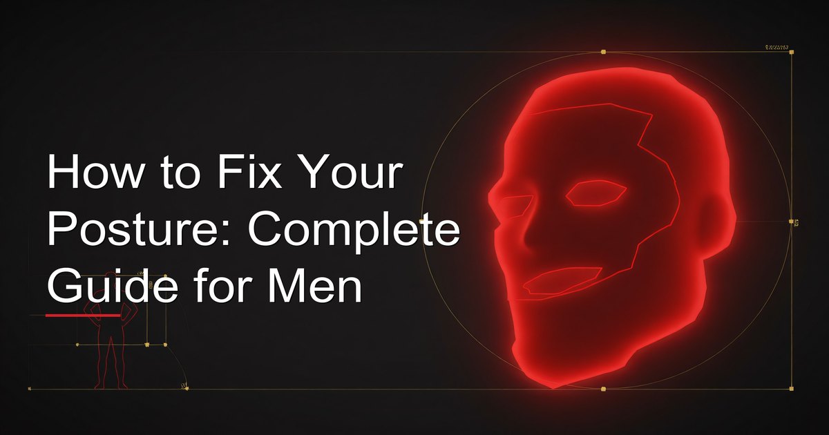 Man demonstrating proper posture correction exercises for fixing rounded shoulders and forward head
