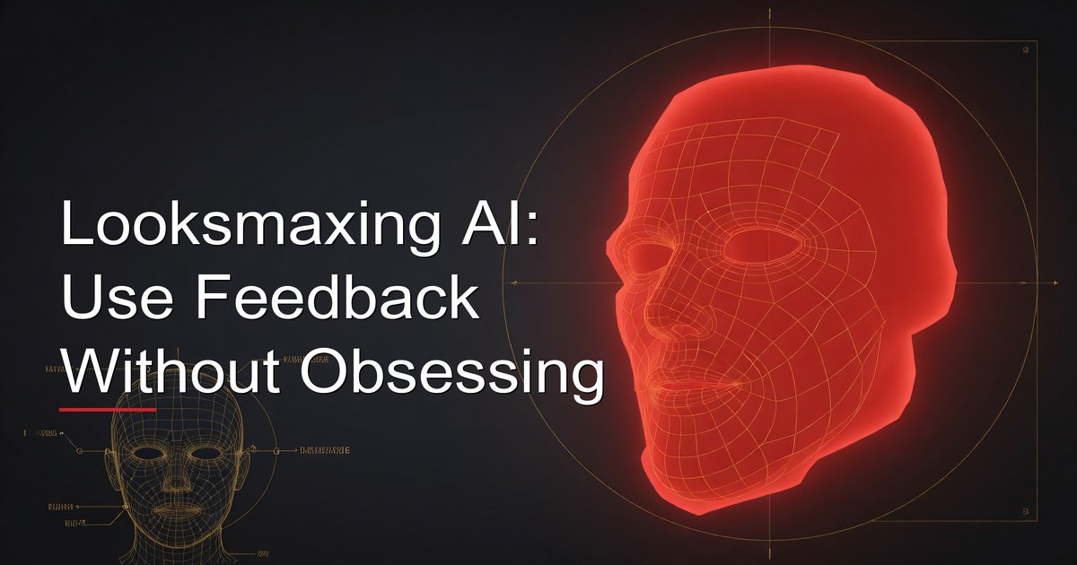 Person using looksmaxing AI face analysis tool on phone