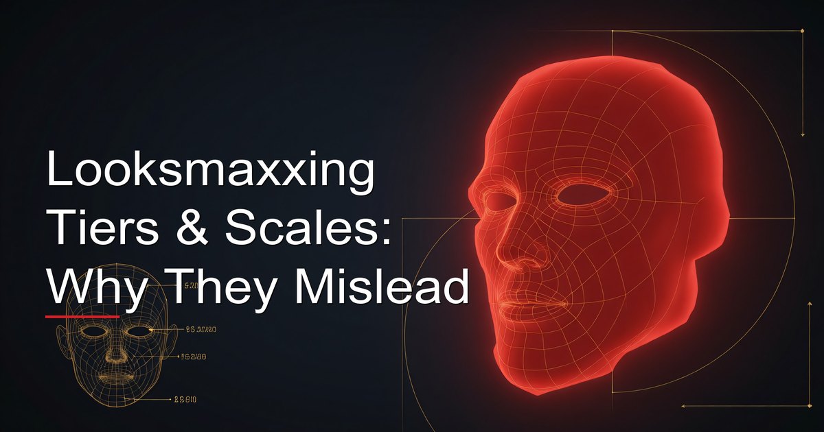 Person looking at looksmaxxing tier chart on screen