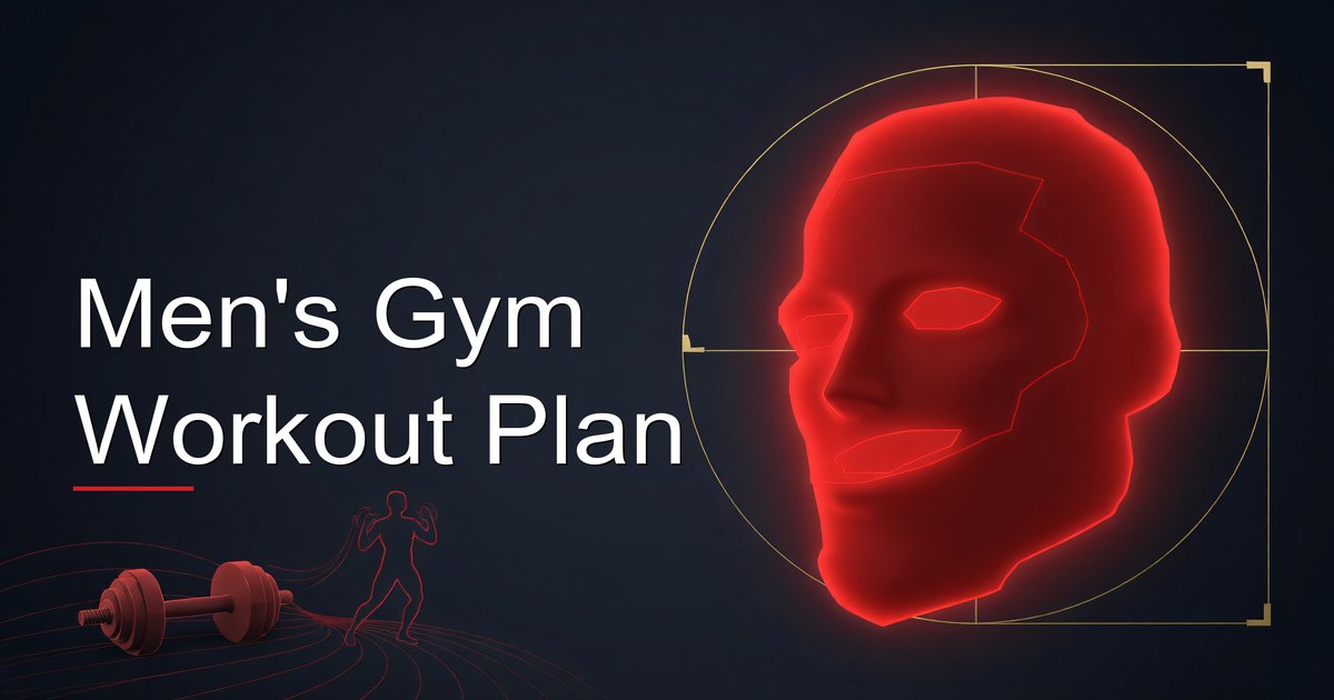 Man training with dumbbells in a gym following a structured workout plan