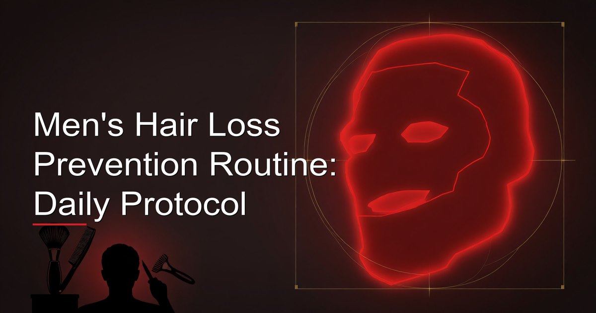 Man applying a hair loss prevention treatment as part of his daily routine