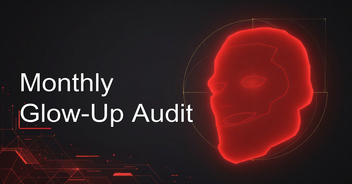 September monatlicher Glow-Up-Audit-Checklisten- und Fortschrittstracking-Vorlage für Männer