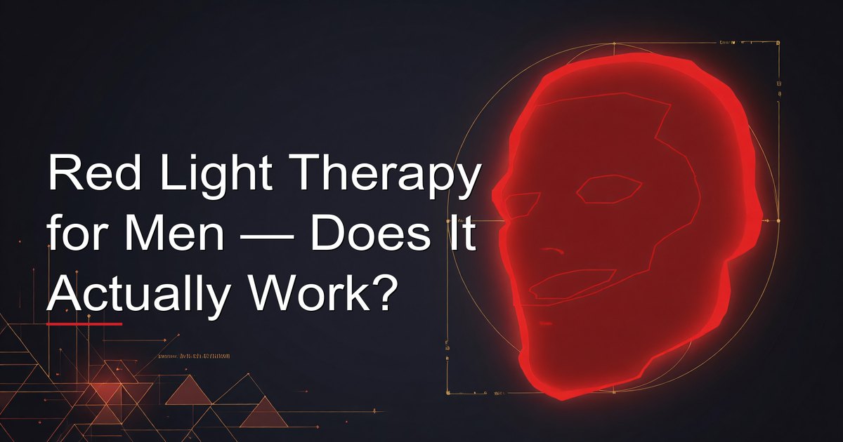 Red Light Therapy for Men — Does It Actually Work?