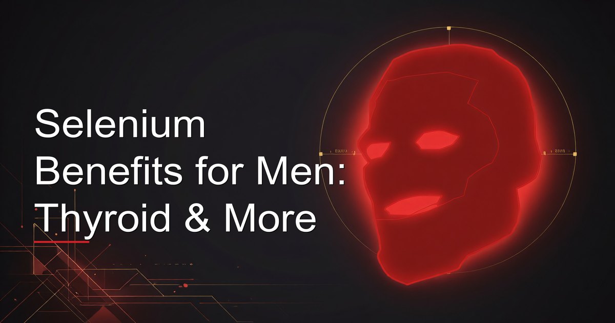Selenium-rich foods like Brazil nuts and supplements illustrating selenium benefits for men
