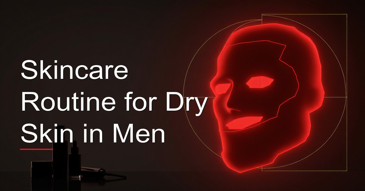Man with dry skin following a hydrating skincare routine