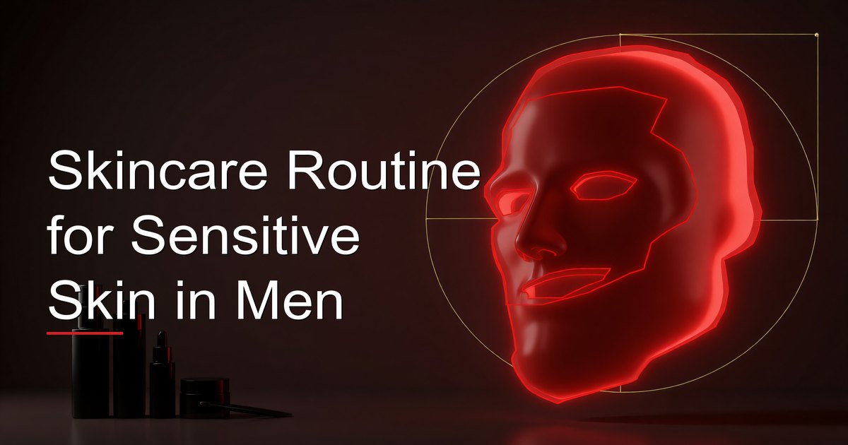 Man with sensitive skin applying a gentle fragrance-free moisturizer