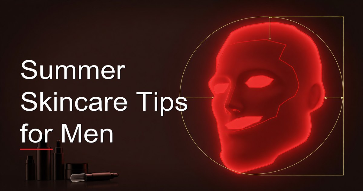 Man applying summer skincare products with sunscreen and lightweight moisturizer