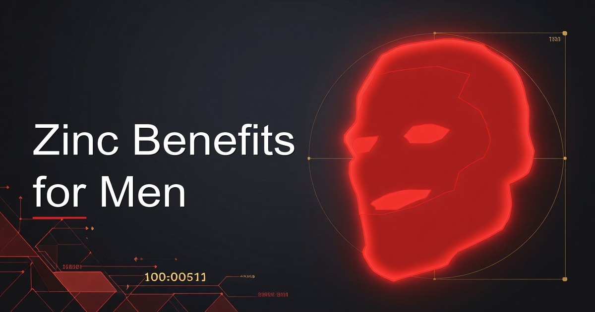 Zinc supplement capsules and zinc-rich foods illustrating zinc benefits for men