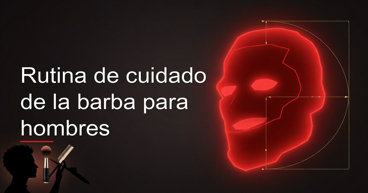 Hombre siguiendo una rutina diaria de cuidado de la barba con aceite de barba y cepillo de cerdas de jabalí