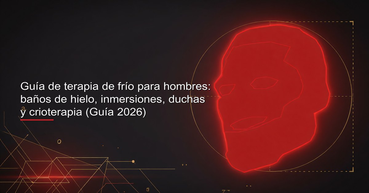 Hombre usando terapia de frío — baño de hielo, inmersión en agua fría y ducha fría para recuperación y resiliencia mental
