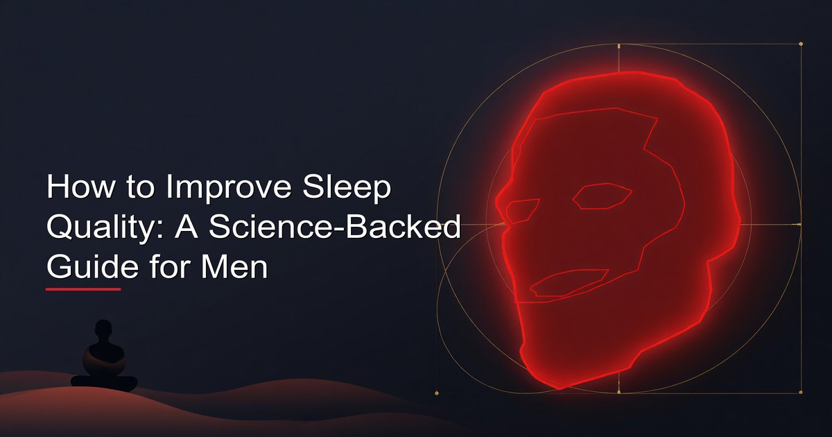 Hombre mejorando la calidad del sueño con protocolos respaldados por ciencia para una mejor recuperación y testosterona