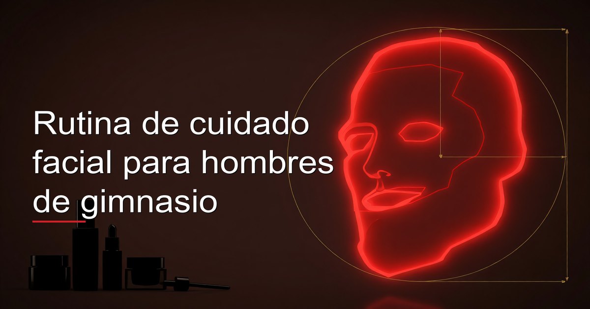 Rutina de cuidado facial para hombres de gimnasio