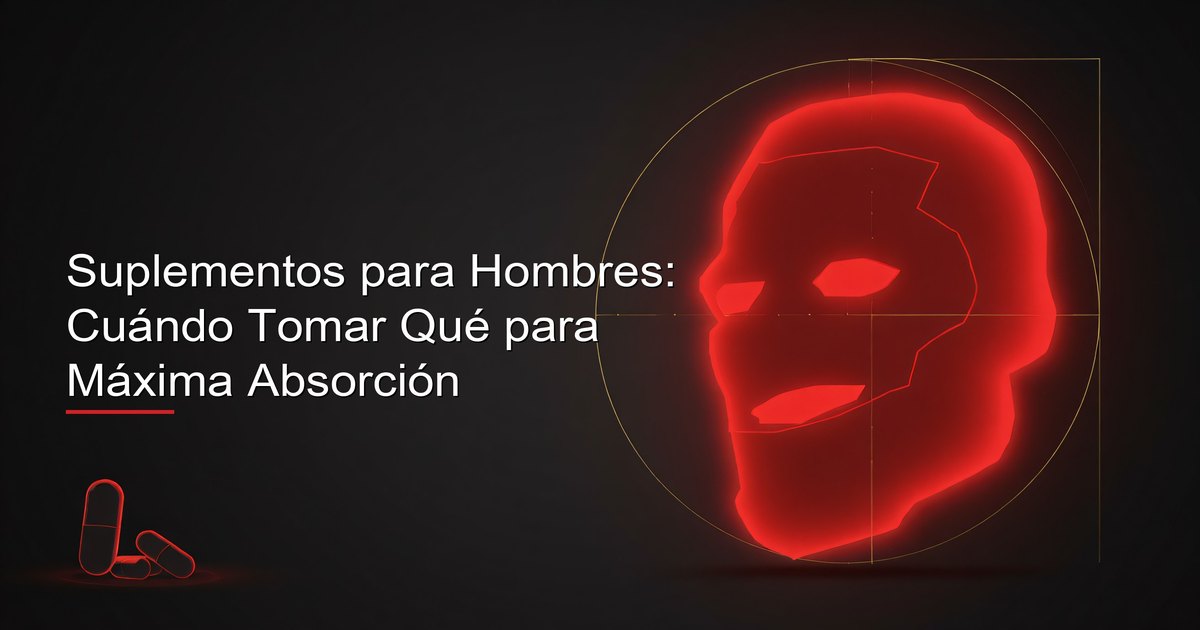 Hombre organizando suplementos diarios en horarios de mañana y noche sobre una encimera de cocina