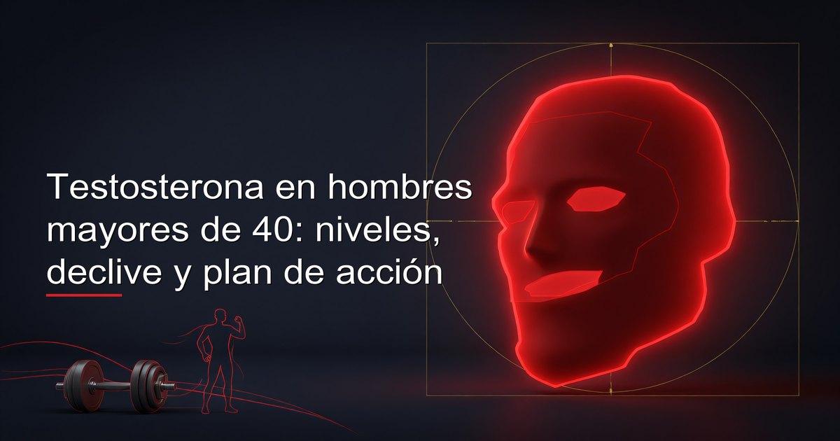 Hombre mayor de 40 revisando sus métricas de salud: entender los niveles de testosterona es clave para mantener la energía, la fuerza y la vitalidad en la mediana edad