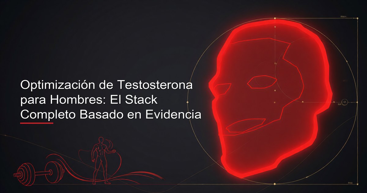 Hombre realizando levantamiento compuesto en un gimnasio bien iluminado — el entrenamiento es un pilar fundamental del stack de optimización de testosterona