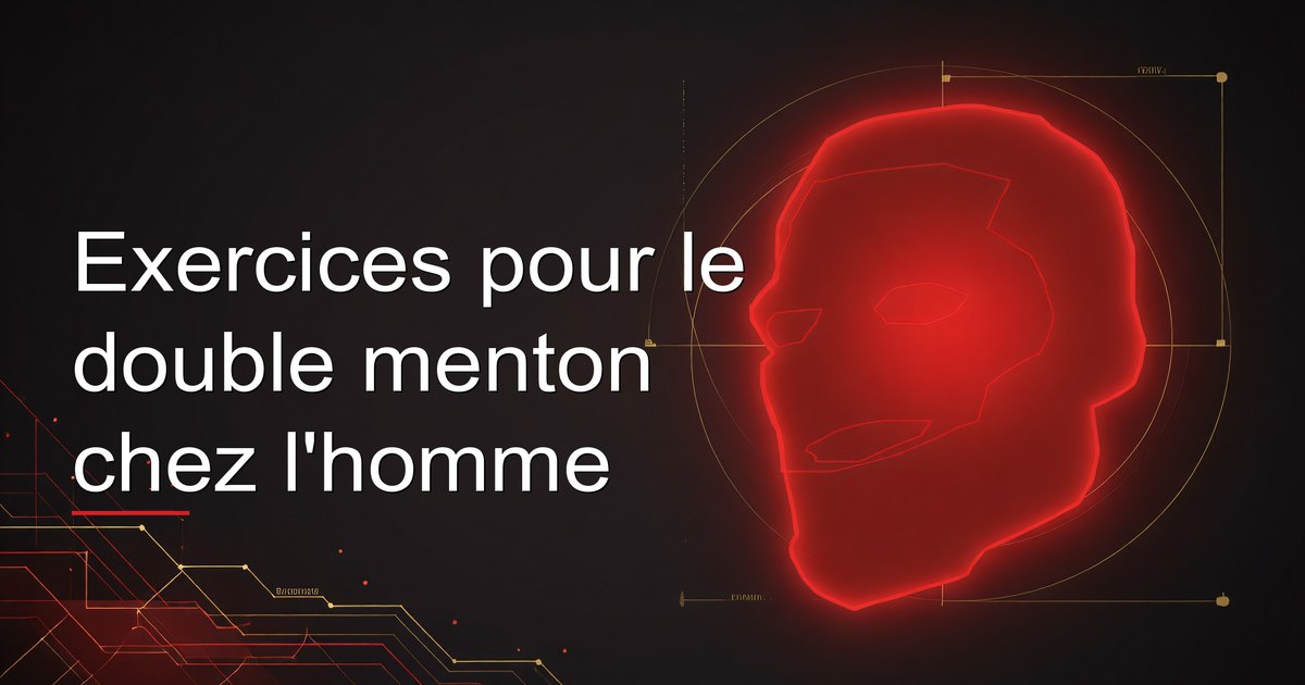 Exercices pour le double menton chez l'homme