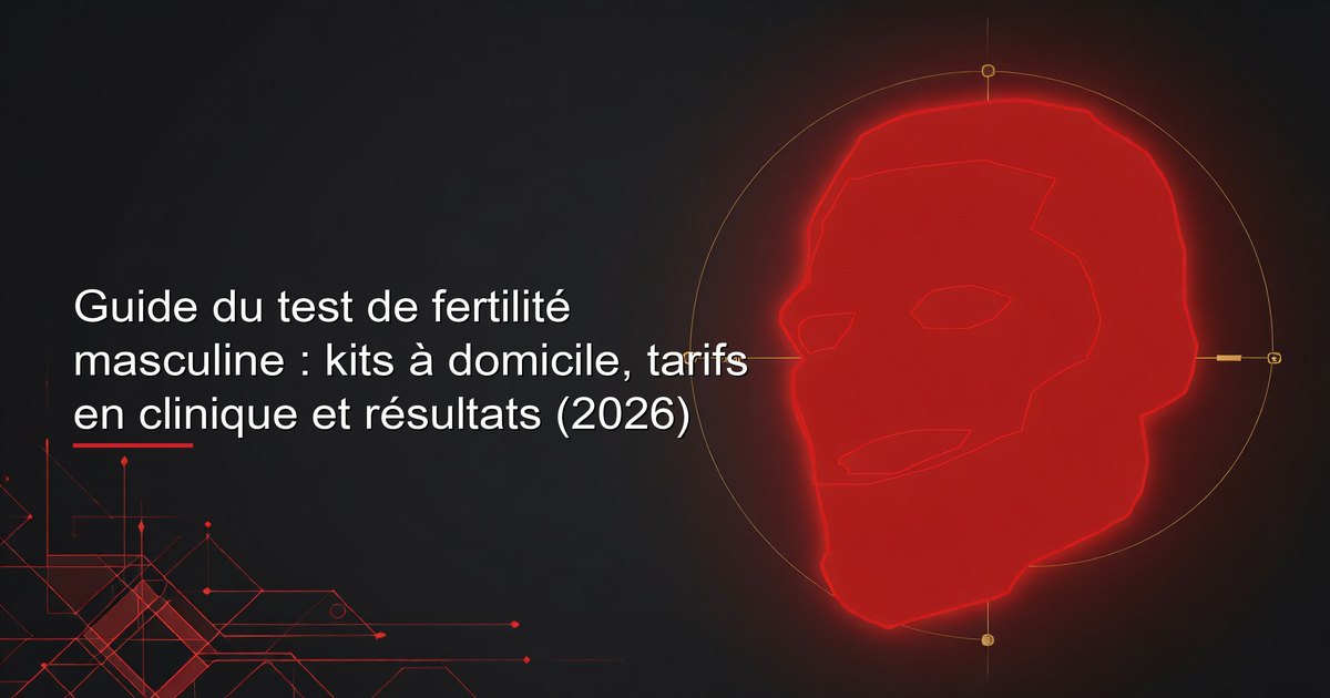 Kit de test de fertilité masculine et contenant d'échantillon pour spermogramme avec tableau comparatif