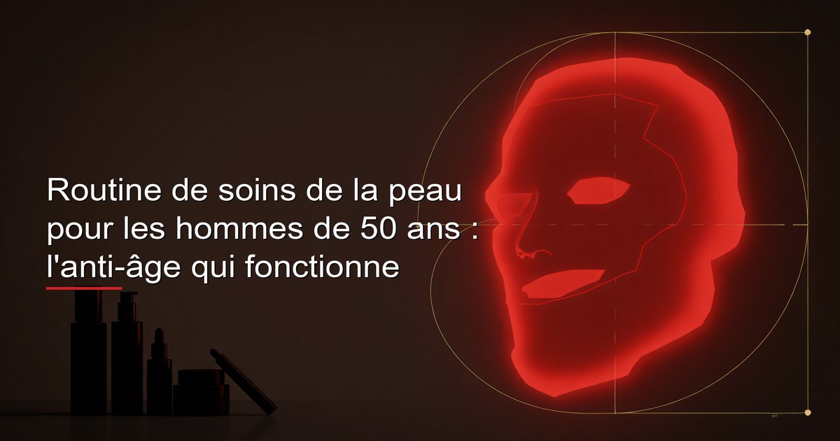 Homme mature de 50 ans appliquant des produits de soin anti-âge