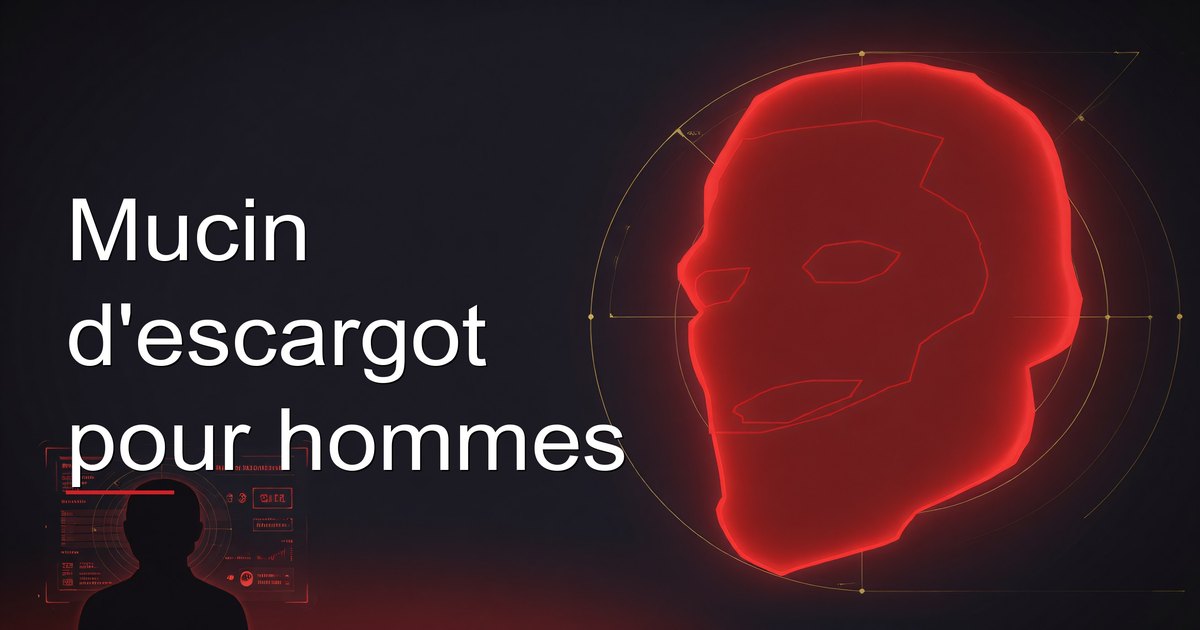Mucin d'escargot pour hommes