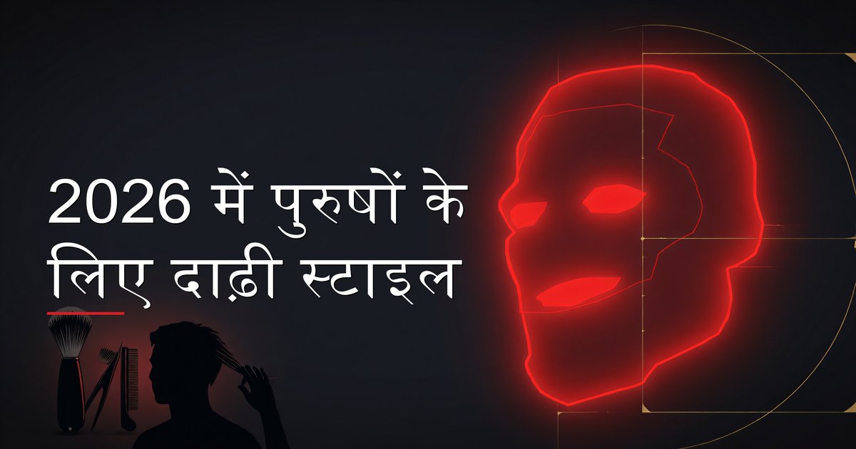 अपने चेहरे के आकार के अनुसार सजी हुई दाढ़ी वाले पुरुष