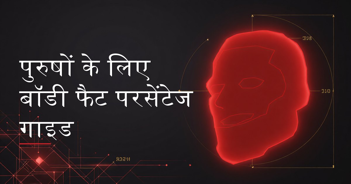 पुरुषों के लिए बॉडी फैट परसेंटेज चार्ट जो लीन से ओवरवेट तक अलग-अलग शारीरिक रेंज दिखाता है
