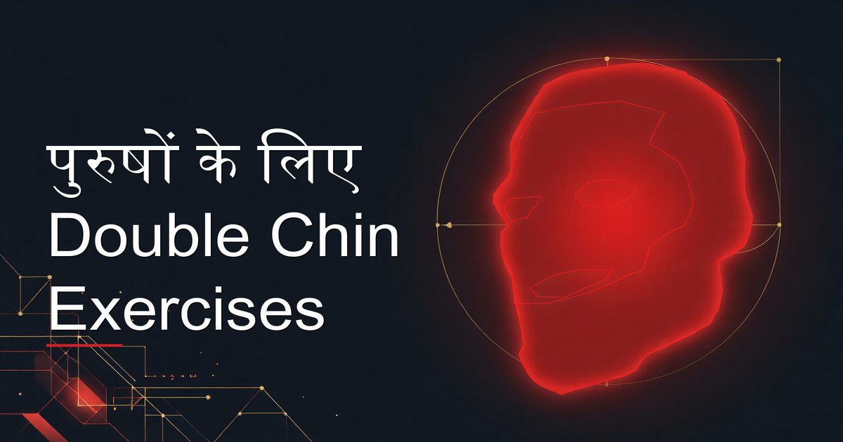एक पुरुष double chin exercises करते हुए visible jawline improvement technique के साथ