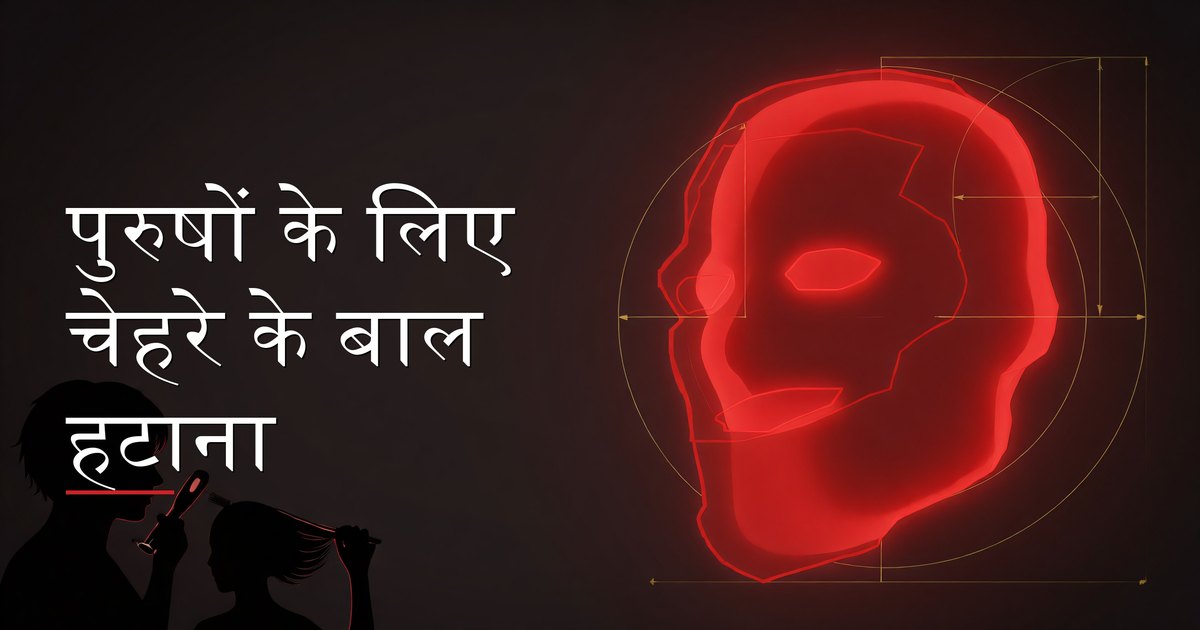 एक पुरुष सटीक ग्रूमिंग टूल से चेहरे के बाल हटाते हुए